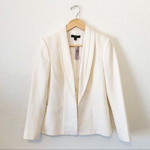 Ann Taylor Ivory Wool Longline Blazer size 6P